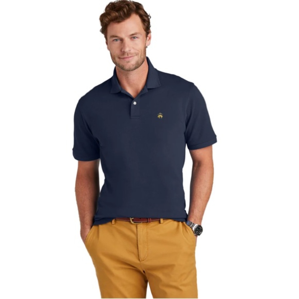 Brooks Brothers Mens Original Fit Short Sleeve Polo Shirt Sz XL Navy Blue